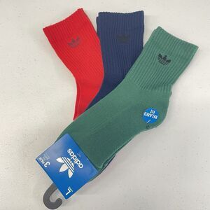 adidas Originals 3.0 Trefoil Socks Large 3 Pairs High Quarter MEN 8-12/WMN 10-13